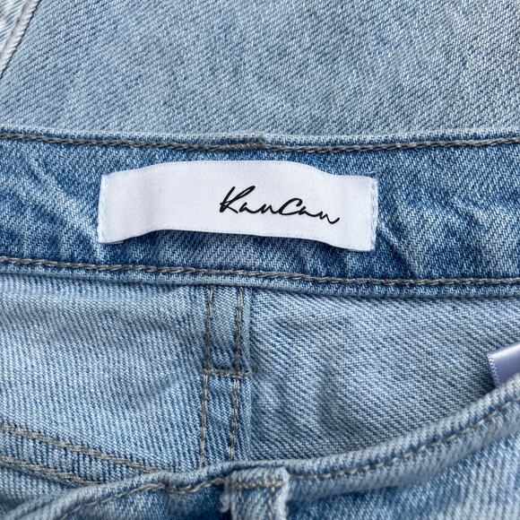 Kancan Jeans Light Wash Distressed Jeans Sz 5/26 Raw Hem High Rise Denim Boho - Picture 6 of 12